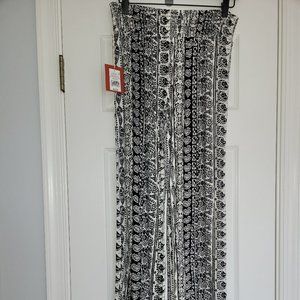 Black and White paisley palazzo pants